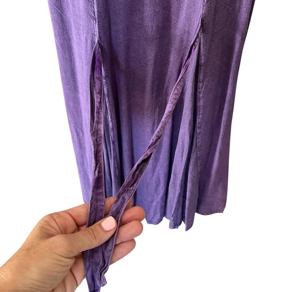 Holy Clothing Purple Boho Chic Peasant Sundress Size Large - Picture 5 of 9